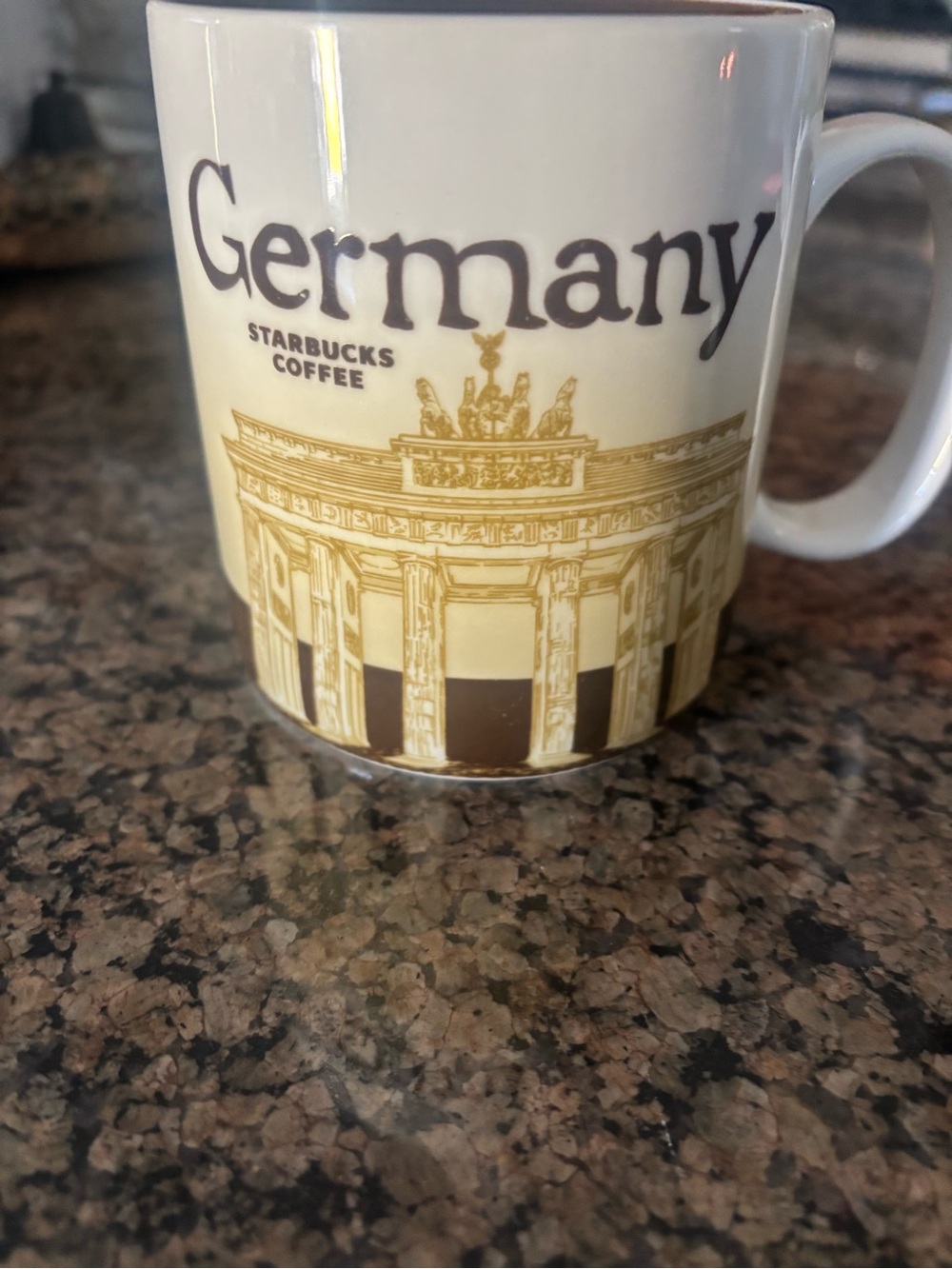 Starbucks White Mug with Gold Germany Design